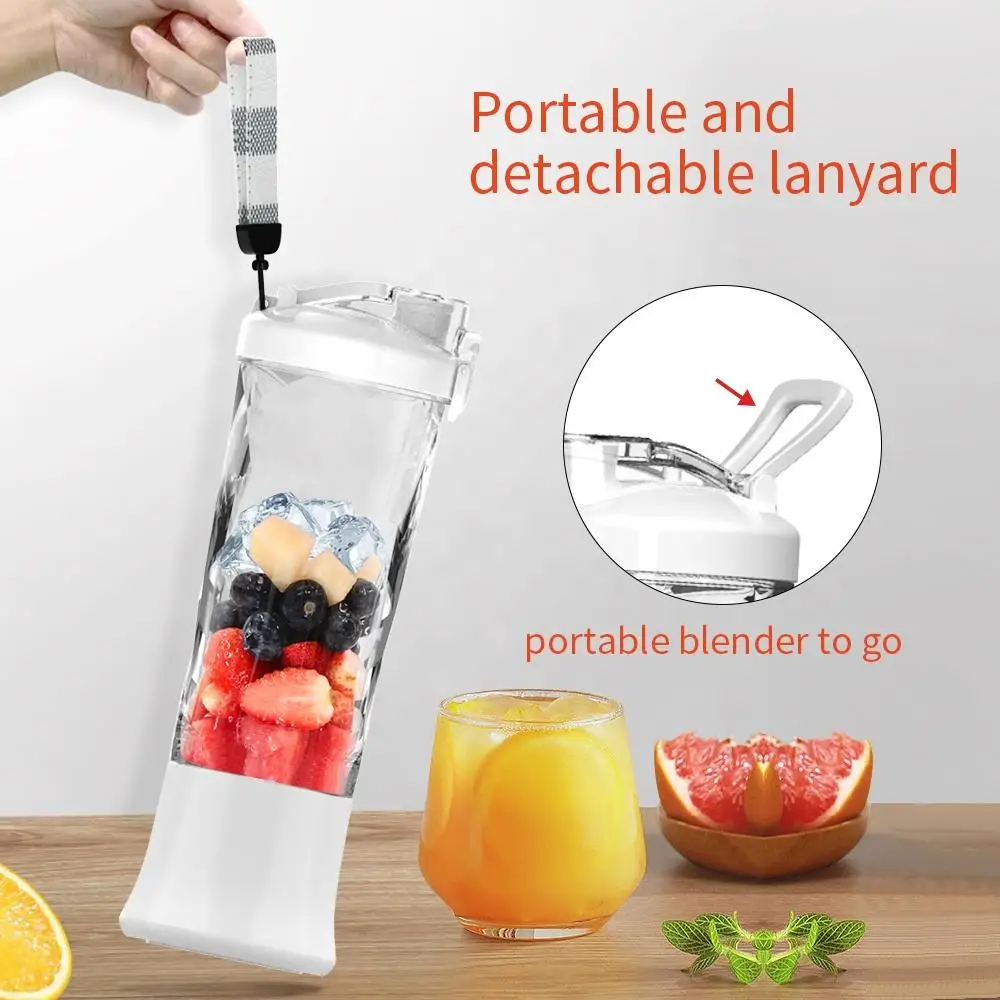 Tragbarer Entsafter Mixer ipx7 drahtloser Frucht entsafter USB wiederauf ladbare 600ml große Kapazität Saft becher für Sport