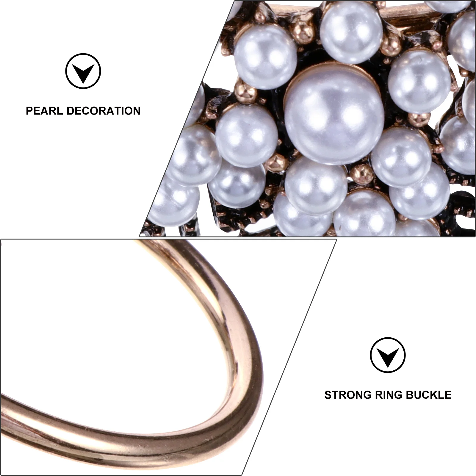 

2 Pcs Napkin Ring Shiny Buckle Christmas Supplies Snowflake Holder Pearl Dinner Table Decor