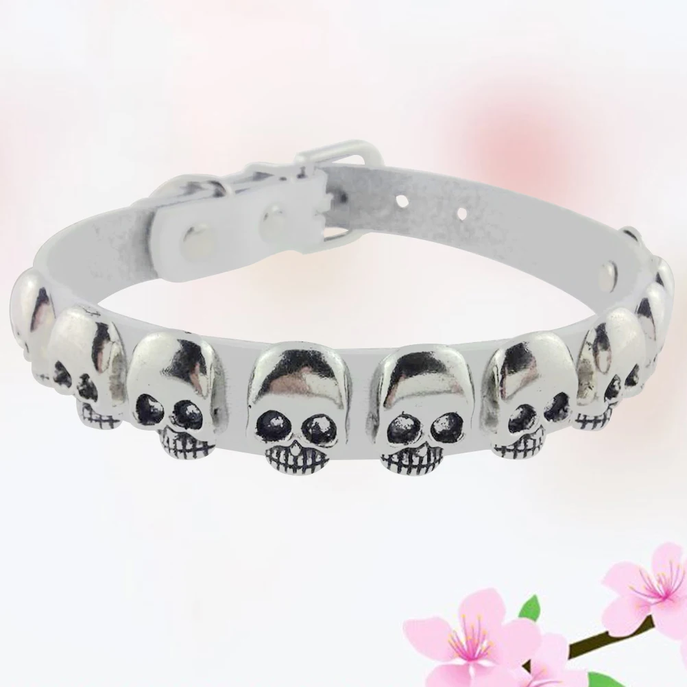 

Halloween Adjustable Cute Skull White Dog Collar for Cats Dogs Puppy Halloween Pet Dog naments Bowknot Fashion Pet Supplies