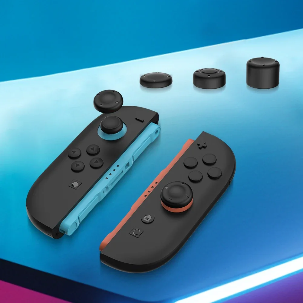 6 قطعة سيليكون الإبهام القبضات مجموعة استبدال ThumbStick قبضة غطاء تغليف عصا التحكم قبضة القبضات غطاء عصا قبعات للتبديل 2 تحكم