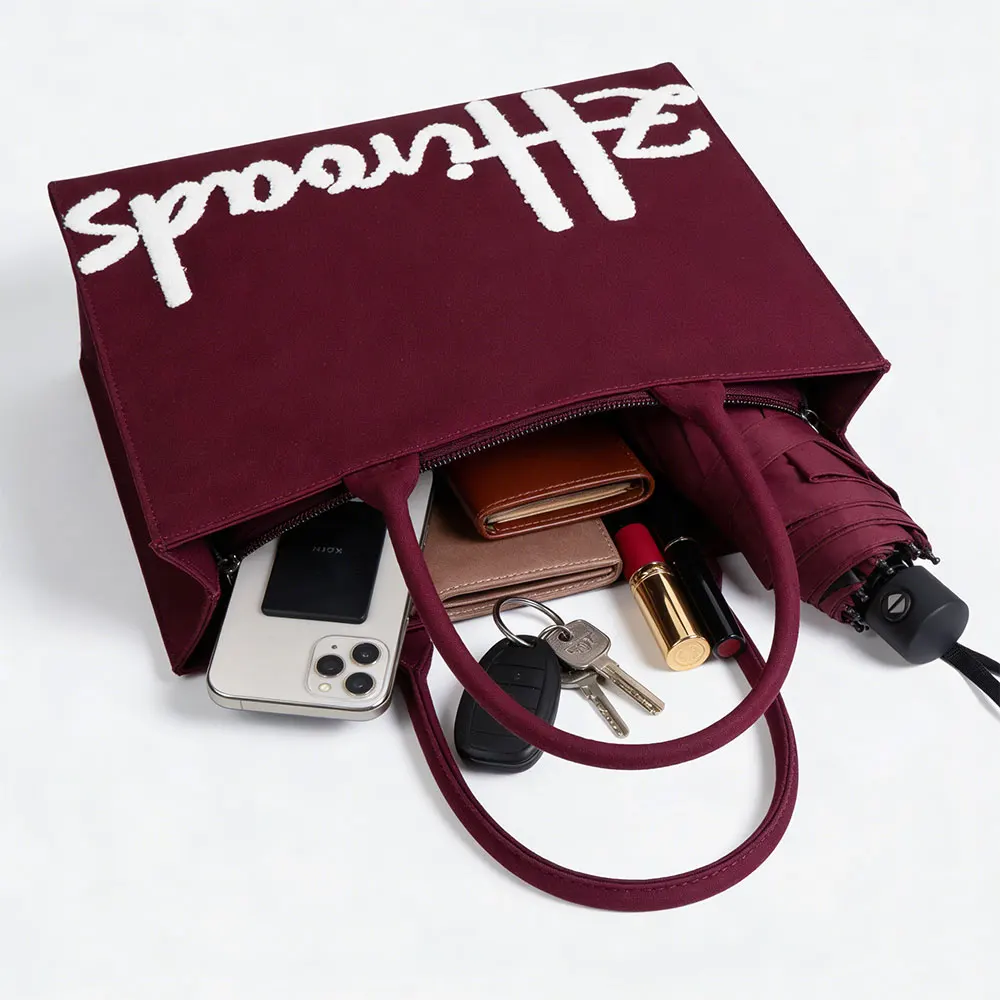 

Роскошная хлопковая сумка-шоппер с вышивкой, многоразовая тканевая сумка для покупок, сумка-тоут