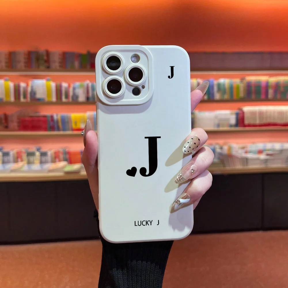 

Phone Case Printing Of The Letter J Comes With A Full 360-Degree Warranty And Is Compatible With Iphone 11, 12, 13, 14 Pro