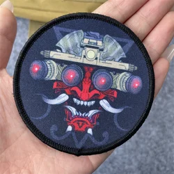 Prajnaparamita Ghost Warrior Tactical Patch Japanese Monster Hook and Loop Armband Cloth Sticker Backpack Patches Military