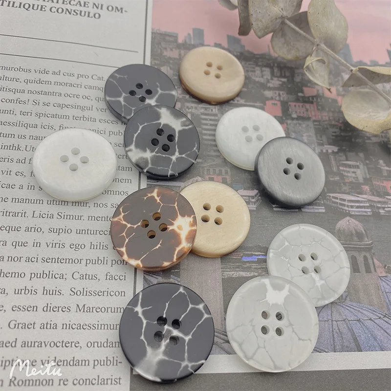 جديد البرق نمط الكراك أربعة العين الراتنج دعوى معطف سترة واقية اكسسوارات الديكور زر