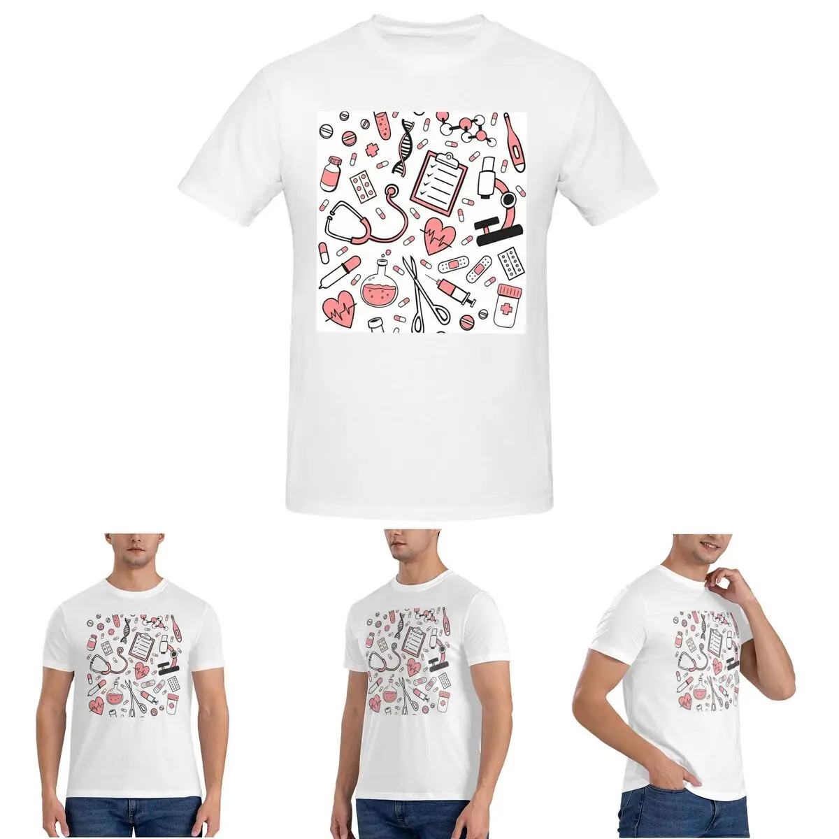 

Enfermera En Apuros медицинская футболка для доктора и медсестры для мужчин, хлопковые футболки больших размеров, мужская одежда с короткими рукавами и круглым вырезом, топы S-6XL