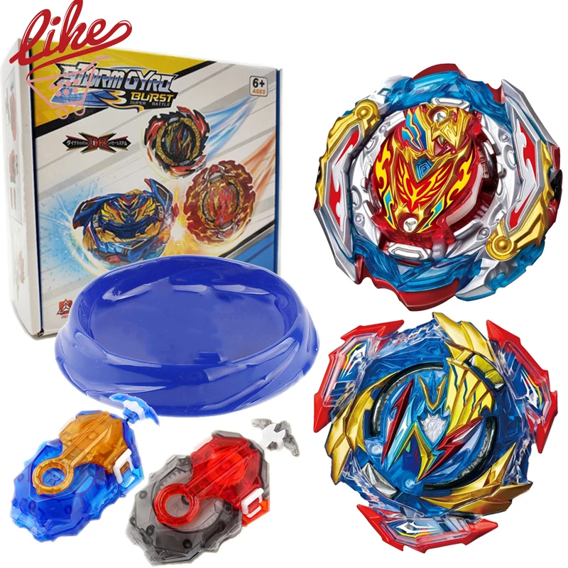 

Laike BU DB B-201 Zest Achilles B-193 Ultimate Valkyrie 2pcs Spinning Top with Launcher Stadium Box Set Toys for Children