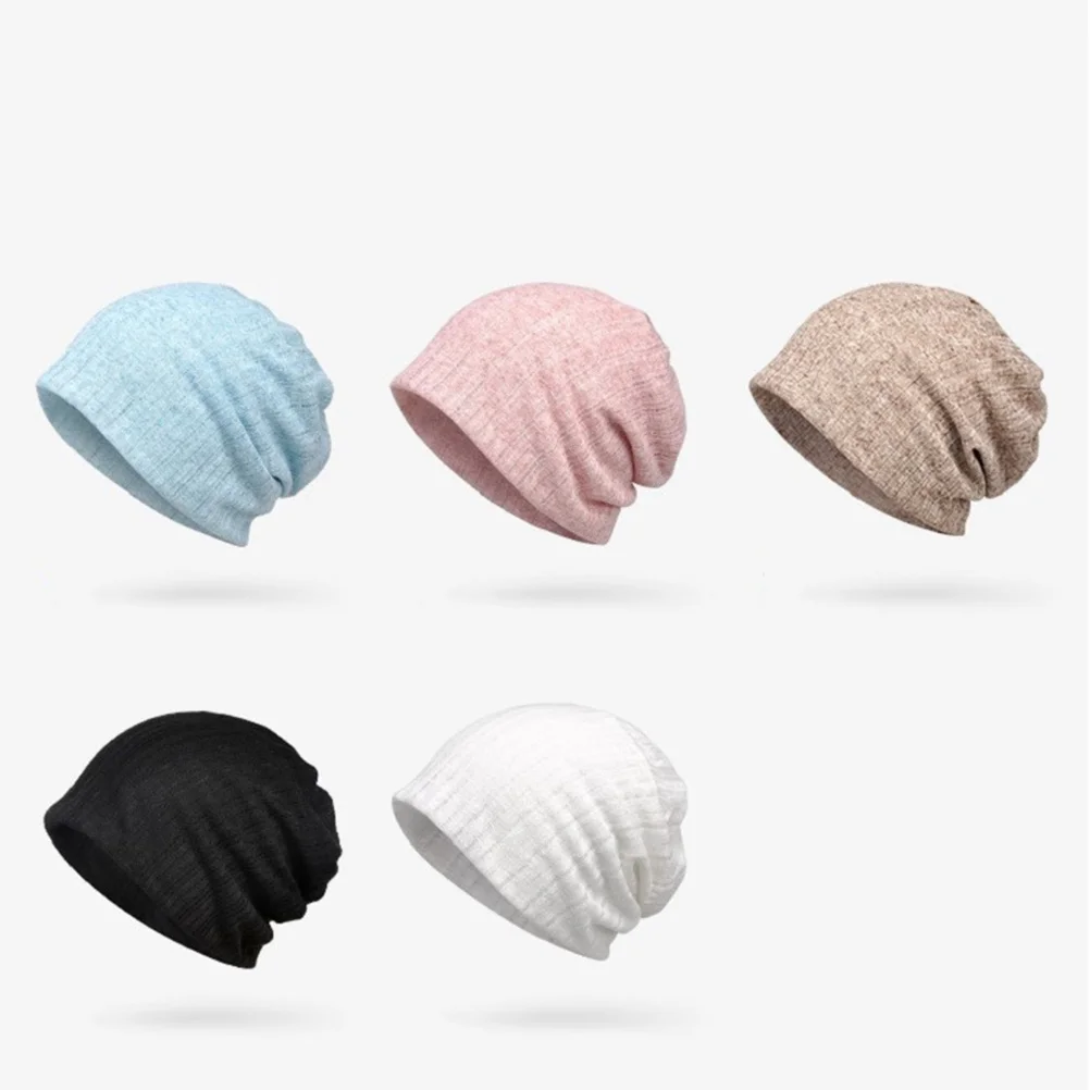 

Outdoor Breathable Cotton Hat Turban Cap Dual-Use Beanie Neckerchief Soft Lightweight All-Matched For Hiking Running Casual Wear