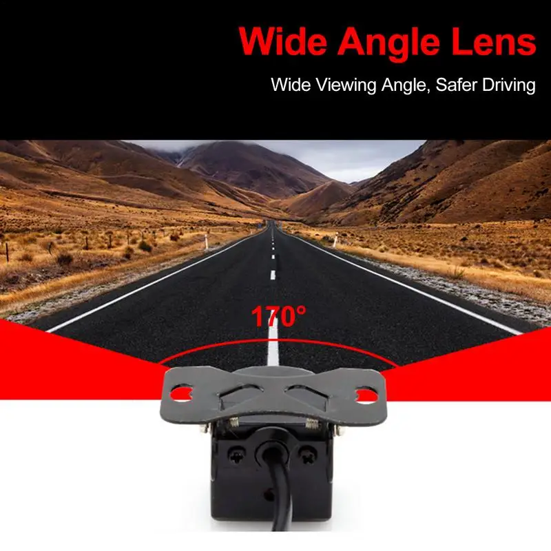 170 Degree Angle HD Auto Rear View Camera Universal 12V Ip67 Car Back Reverse Camera Fish Eyes Night Vision Auto Backup Camera