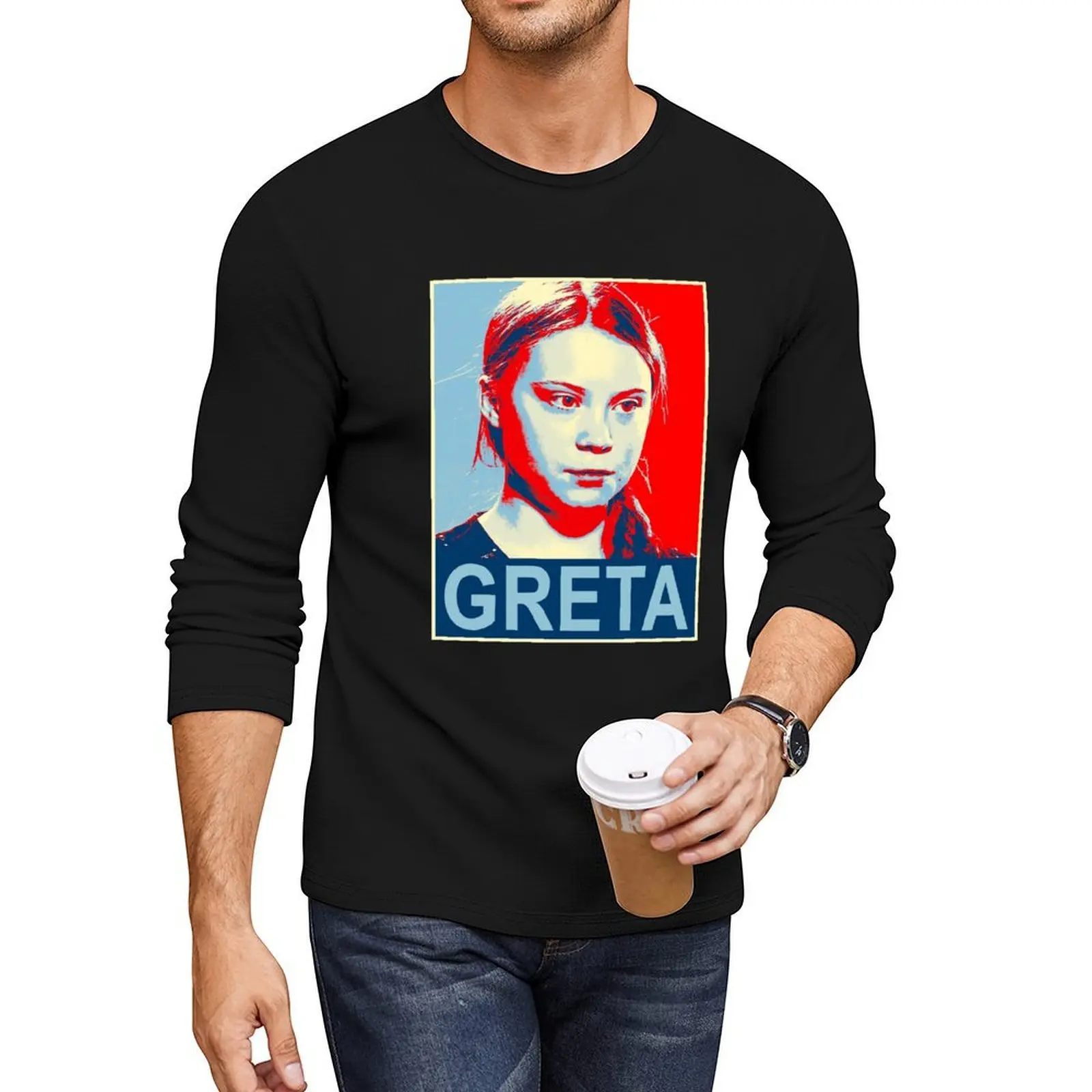 

Длинная футболка Greta Thunberg, экологический активист, эстетичная одежда, футболка на заказ, милые топы, мужские забавные футболки