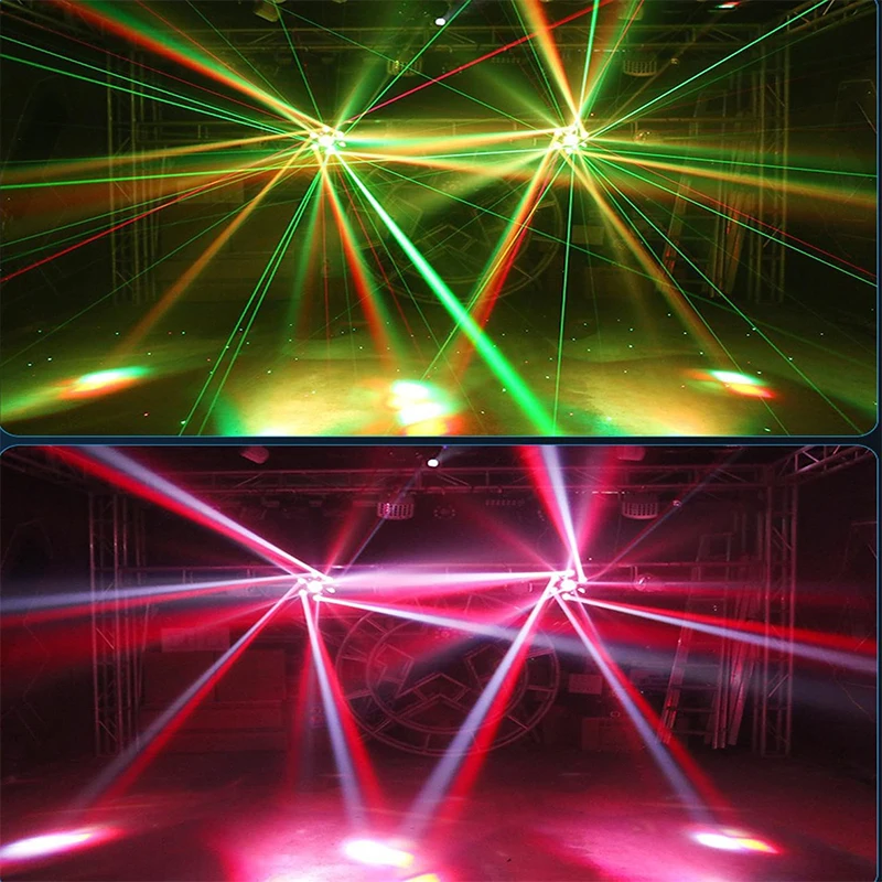 150W Moving Head Beam Light RG Laser Stage Light DMX Disco Light RGB Rotating Party Bar