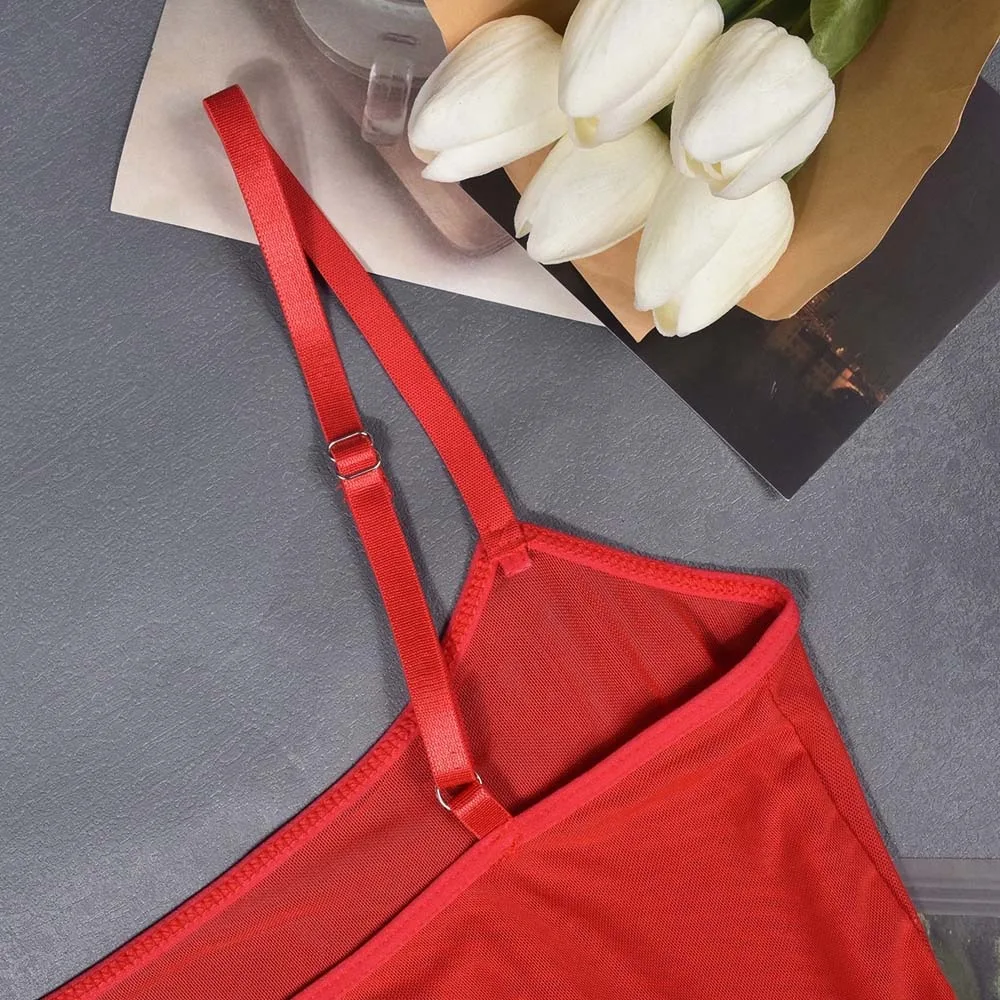 

Сексуальное сетчатое боди с полой сеткой, прозрачный сетчатый комбинезон в стиле пикантных девушек, пижамы без рукавов, женское нижнее белье, домашнее