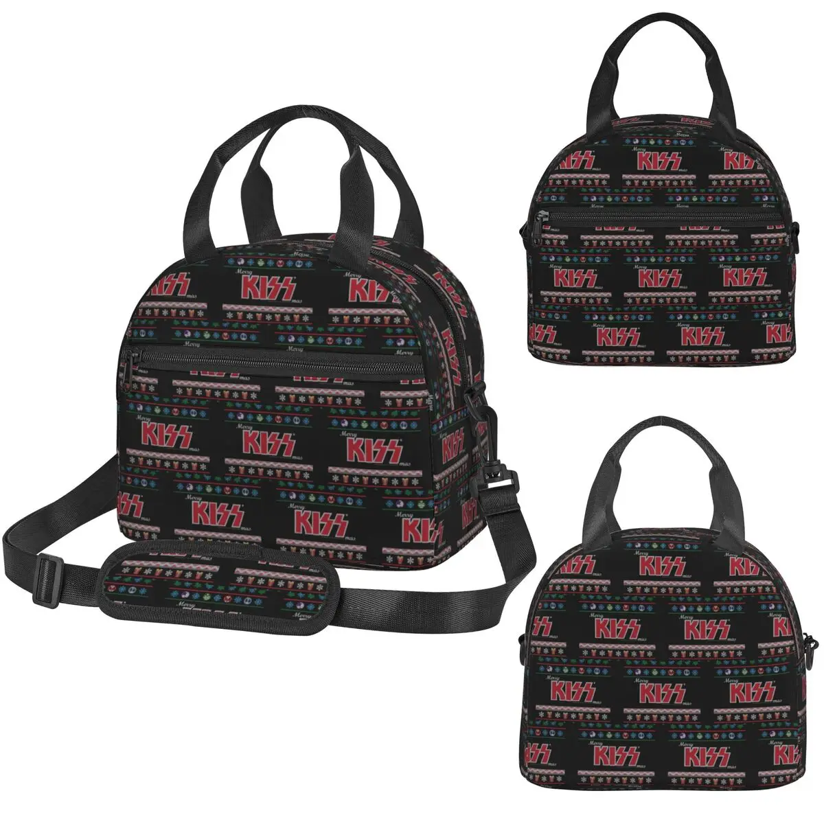 KISS The Band - Merry KissMas Insulated Lunch Bag for Women Office Cooler Thermal Box Tote Portable Lunch Boxes