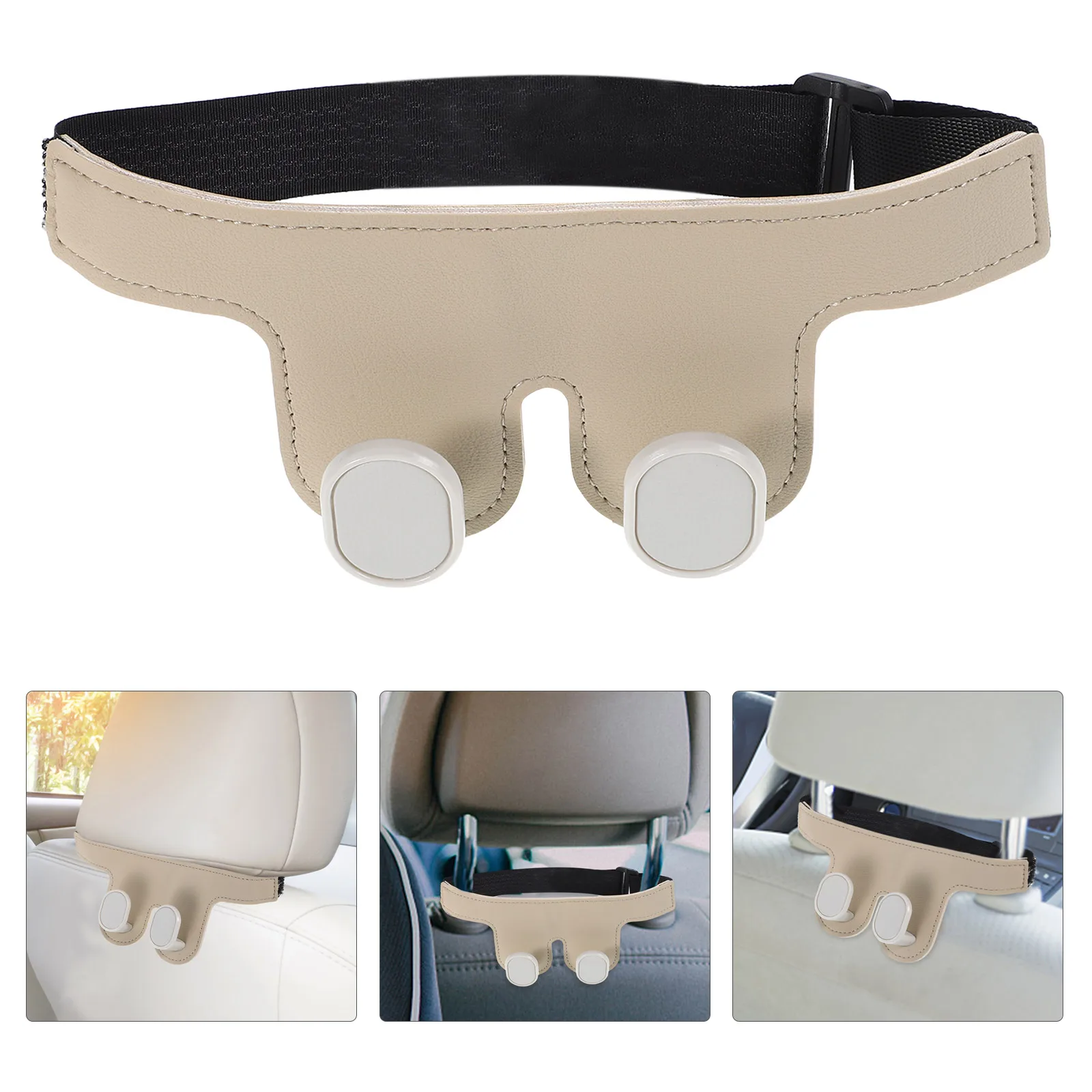 

Car Seat Back Hooks Multifunctional Design Sturdy Material Easy Install Backseat Organizer Purse Bag Hanger Accessories