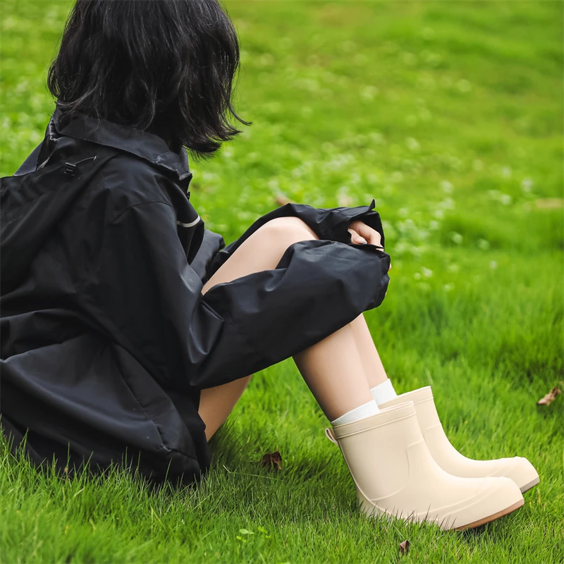 Scarpe Stivali impermeabili Stivali da pioggia da donna Stivali da donna alla caviglia Scarpe Stivali da pioggia da donna alla caviglia