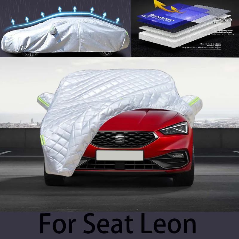 For Seat Leon Car hail protection cover Auto rain protection scratch protection paint peeling protection car clothing