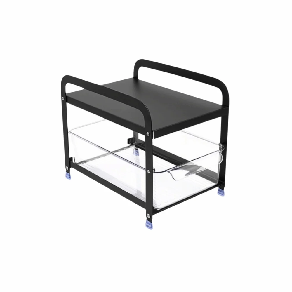 Etagere-d'evier-de-cuisine-en-acier-au-carbone-pied-antiderapant-panier-coulissant-a-deux-niveaux-tiroir-transparent-en-pet-organisateur-sous-plan-de-travail