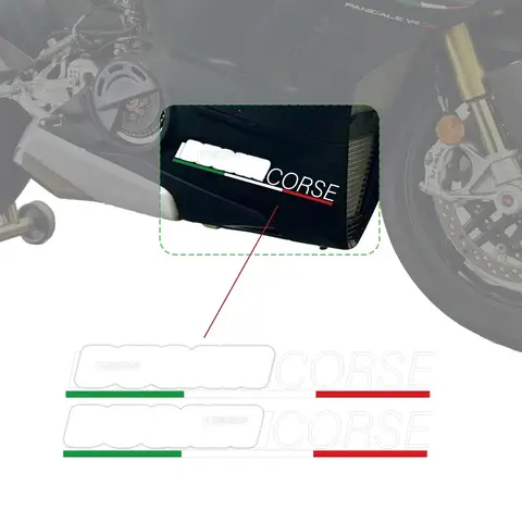 Para Ducati Panigale V4 V4R V4S V4SP V4 SP2 nuevo logotipo Tricolor italiano pegatina bandera Italia funda pegatina