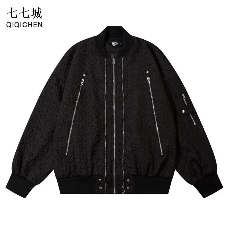 

Ma1 Bomber Jacket Men Vintage Design Zipper Oversize Baseball Jackets Hip Hop Air Force Flight Outerwear Unisex Streetwear Fall