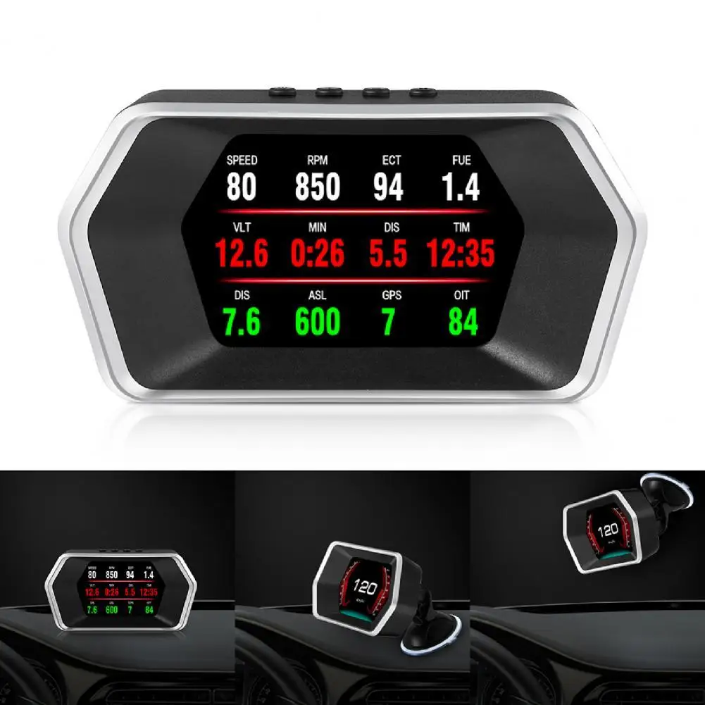 

Car Speedometer Large Screen Multi Modes Portable Universal OBD GPS Head Up Display for Van