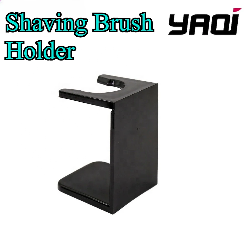 

Mens Shaving Brush Holder YAQI Black Acrylic Shaving Brush And Razor Stand
