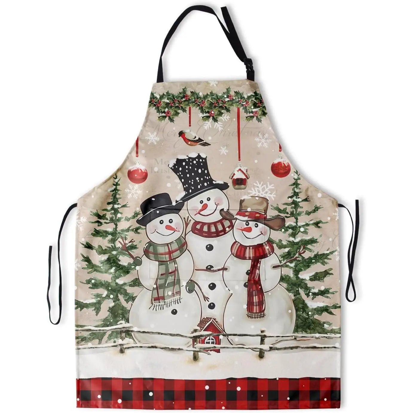 Apron Unisex Resistant 33 x 28 inches with 2 Pockets Cooking Kitchen Aprons Suitable for BBQ Grill Drawing Haircut