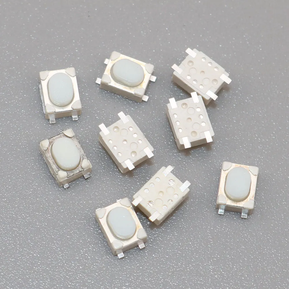 10PCS SMD 4Pin 3X4X2.5MM White Tactile Tact Push Button Micro Switch Momentary 3*4*2.5 mm