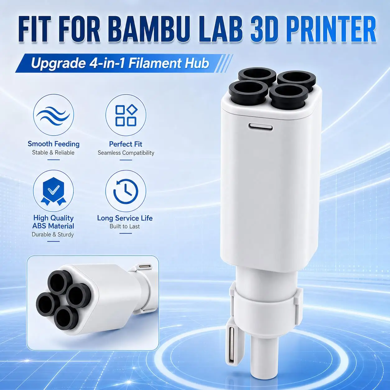 Filament Hub For Bambu Lab AMS Lite Filament Hub Five Way Components Switch FiveWay Splitter Replacement 3D Printer Accessories