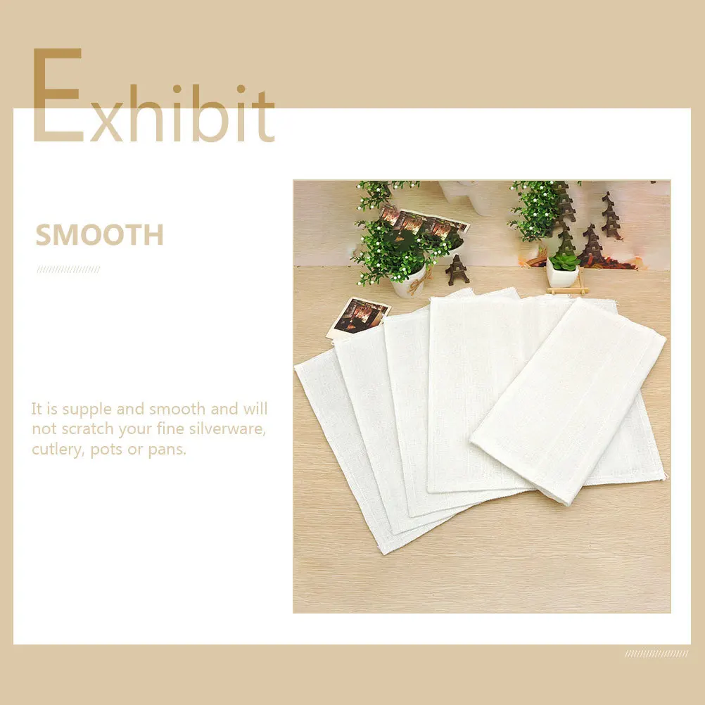 

5Pcs Wood Fiber Dish Towel Durable Kitchen Cleaning Cloth Non-Scratch Oil Absorption Dish Washing Towels Household Kitchen