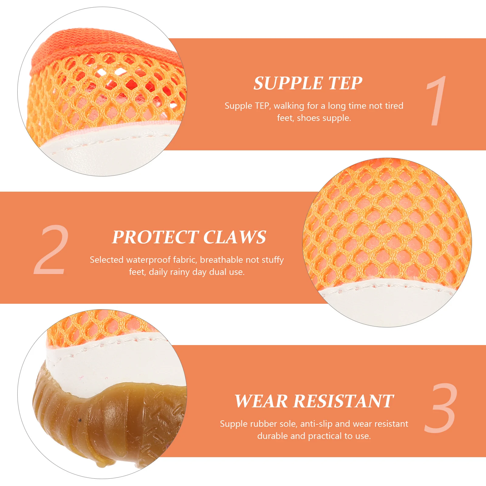 

4 Pcs Small Dog Shoes for Dogs Boots Breathable Puppy Hiking PVC Pet Mud Summer