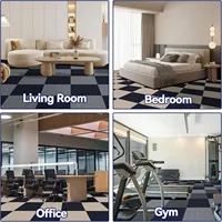 5/10pcs 30x30cm Self Adhesive Carpets Floor Tiles Sticker Square Rugs Peel and Stick Mat DIY Flooring for Dining Room Bedroom 6