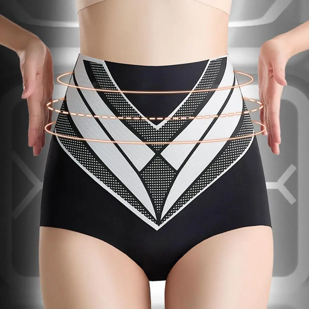 High Waist Women Underpants Double-layer Seamless Panties Wide Crotch Design Body Shaper Full Coverage Belly Guard 여성 속옷