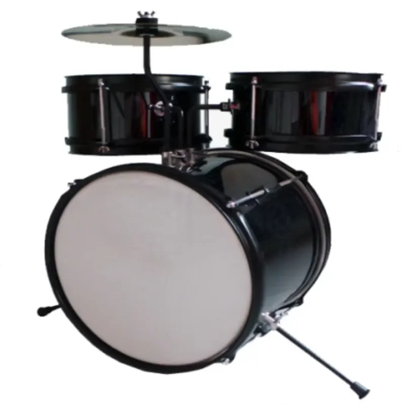 12 Inch 3 Piece Drum Set for Kids and Teens with Stool Complete Beginner Instrument Kit