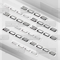 Car Badges For Peugeot 3008 2008 5008 New Style Rear Trunk Emblem Metal 3D Stickers Body Decals Lettering Decor Styling