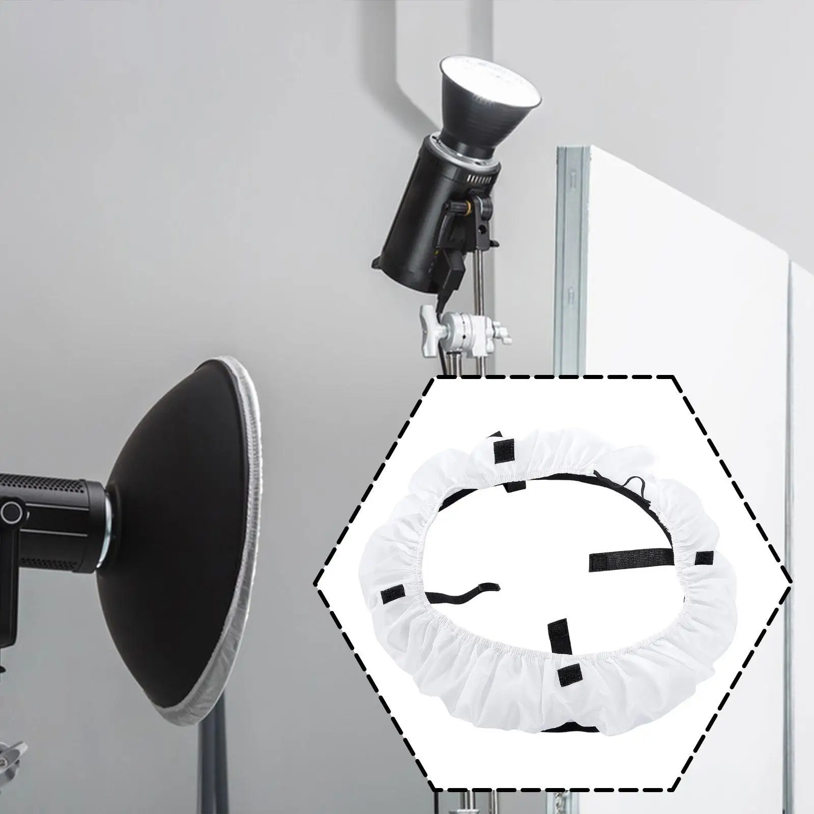 Light Diffuser Sock Cloth Lampshade Cover for Standard Reflector Lighting Kit for Photography Studio Photo Accessories