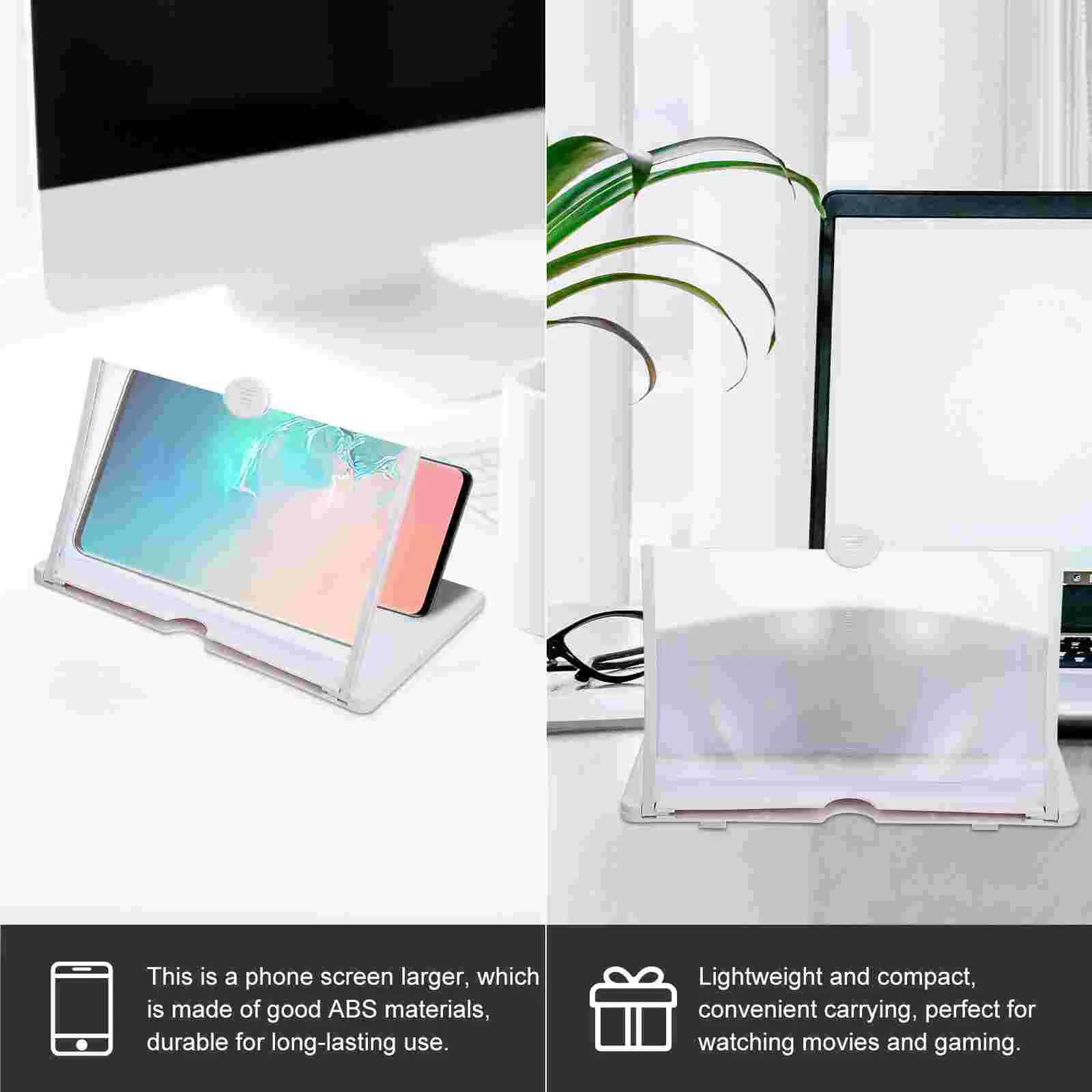 Projection Screens Magnifier Cell Phone Stand Creative Projector White Durable Rack