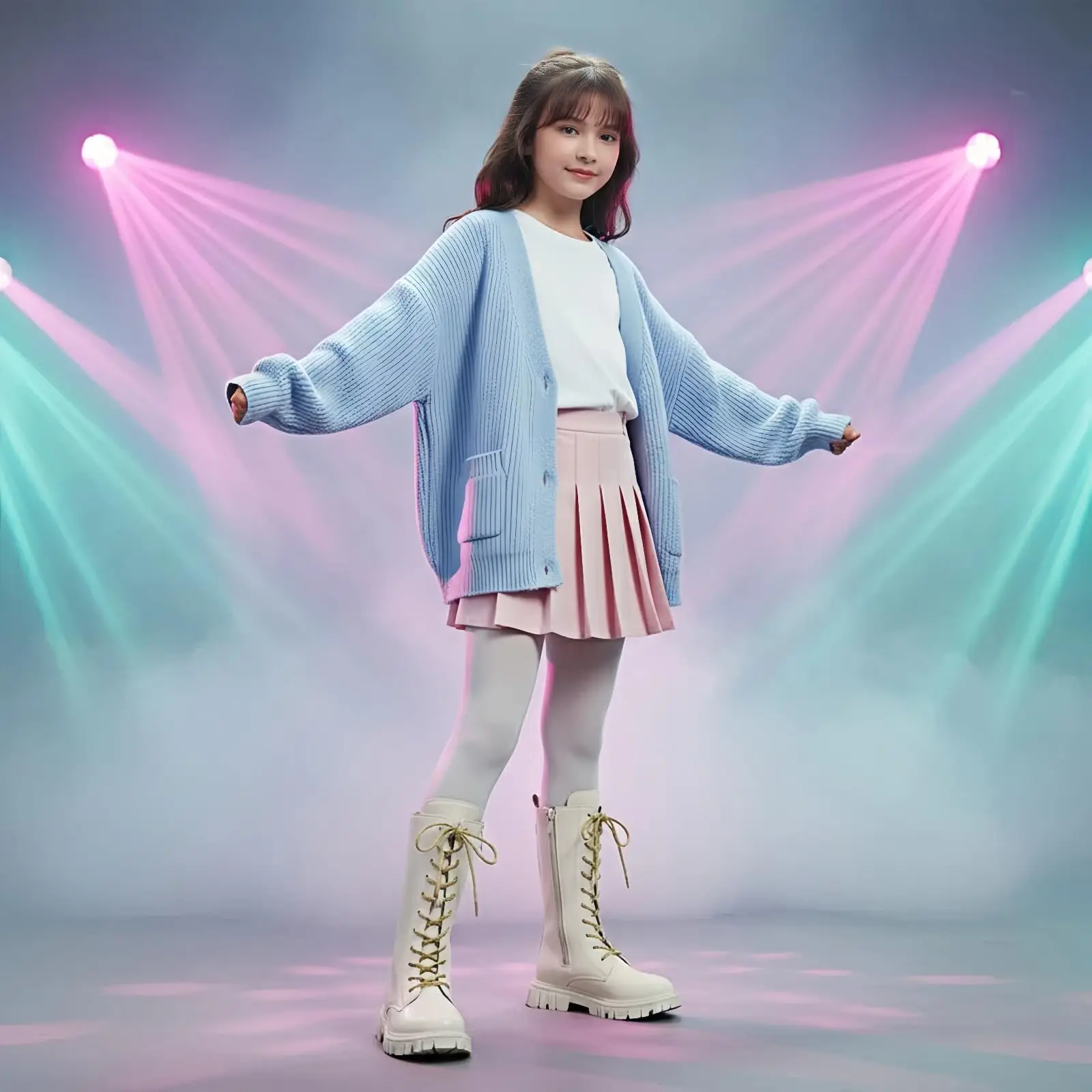 Botas de invierno antideslizantes para chicas adolescentes, botines góticos Punk, uso diario, botas de combate de piel sintética a media pantorrilla con cremallera lateral