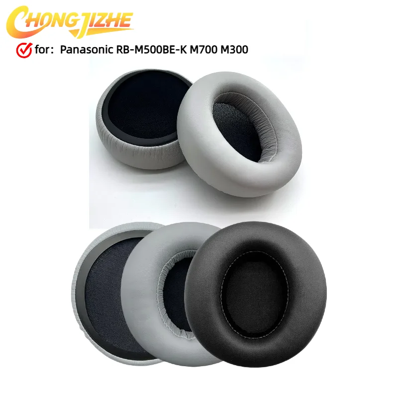 

CHONGJIZHE Replacement Protein Leather memory foam Ear Pads Cushion Cover Earpads For Panasonic RB-M500BE-K M700 M300 Headset
