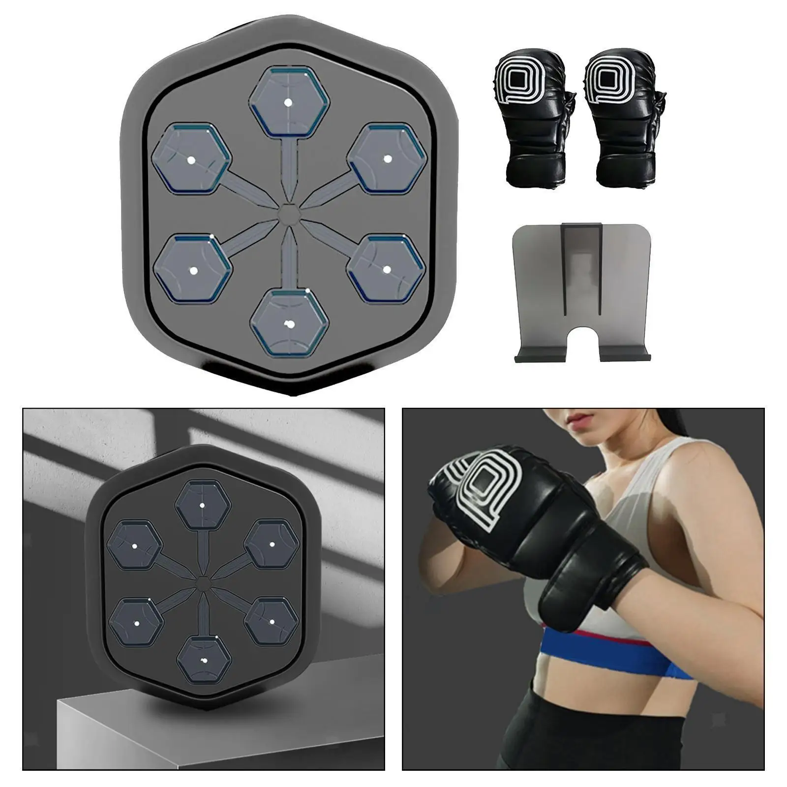 2026 Sports Equipment Home Boxing Trainer Training Fitness Wall Target Pad Light Up Smart Music Boxing Punching Machine Adultpro