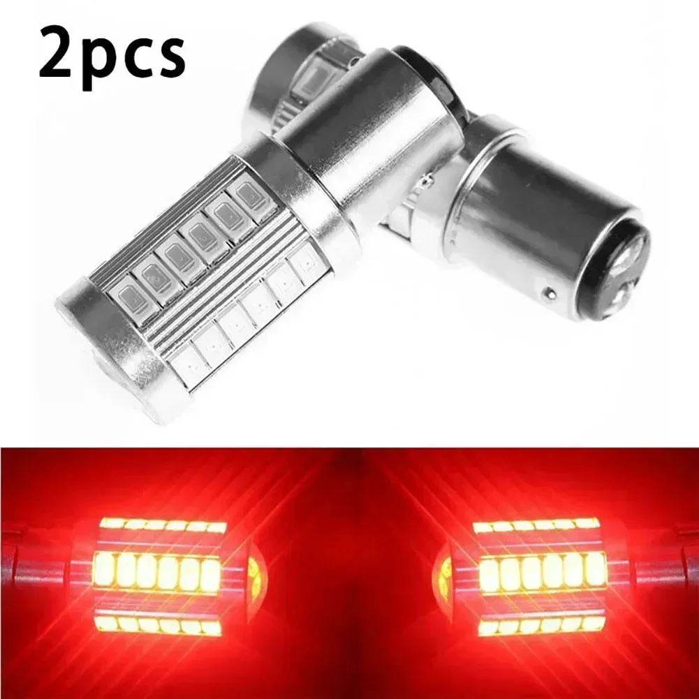 

New 2x Red Car Stop Tail Brake LED Bulbs 1157 P21/5W 380 BAY15D 33 Lamp Light Rear Brake & Tail / Rear Side & Stop Lights