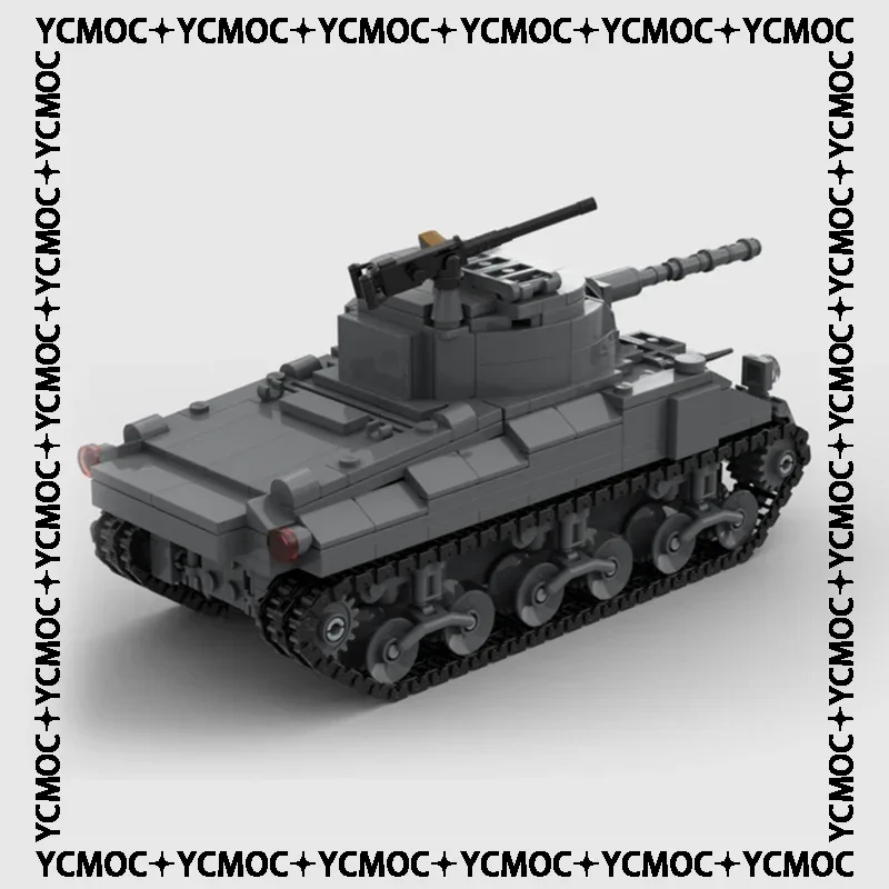 Moc Bouwstenen Militair Model Zware Tanks M4 Technische Bakstenen DIY Assemblage Constructie Speelgoed Voor Kinderen Vakantiecadeaus
