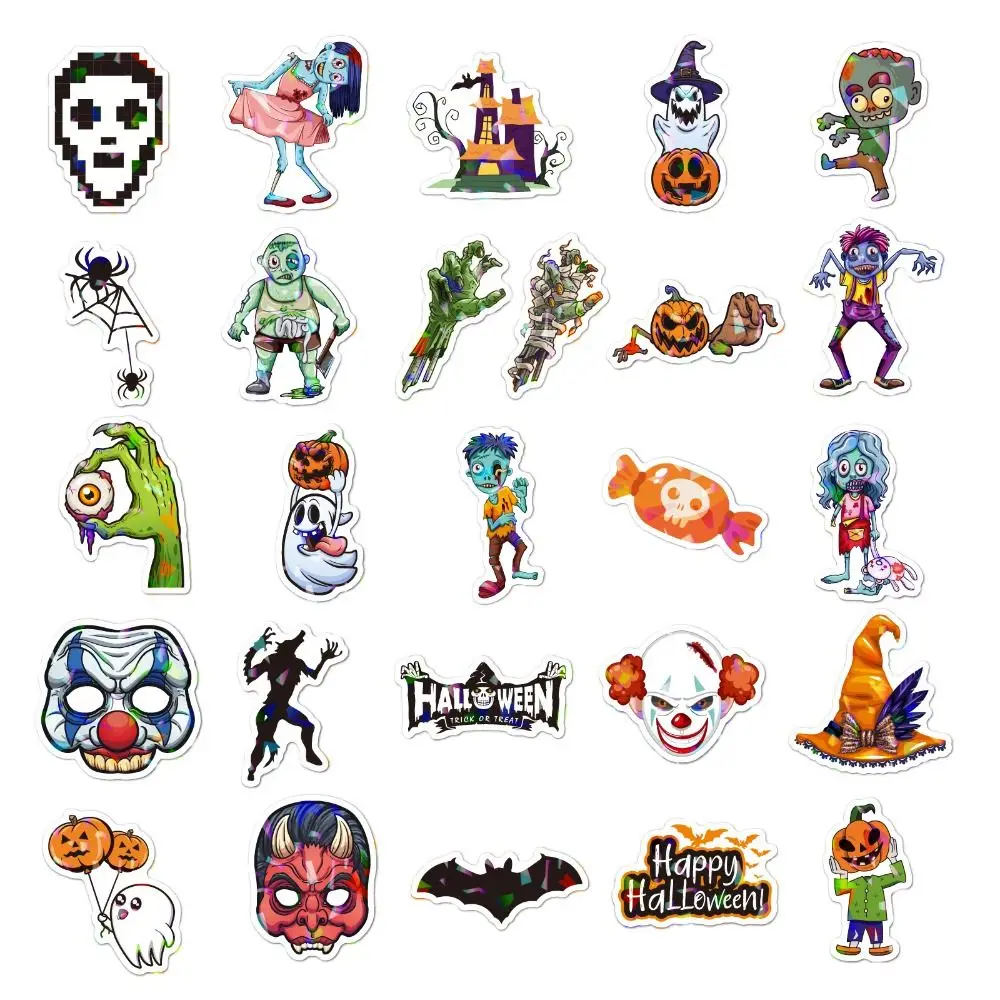 Graffiti Stickers Halloween Stickers Decorative Decals Fesitival Toys DIY Pumpkin Stickers Party Decor Waterproof Albums