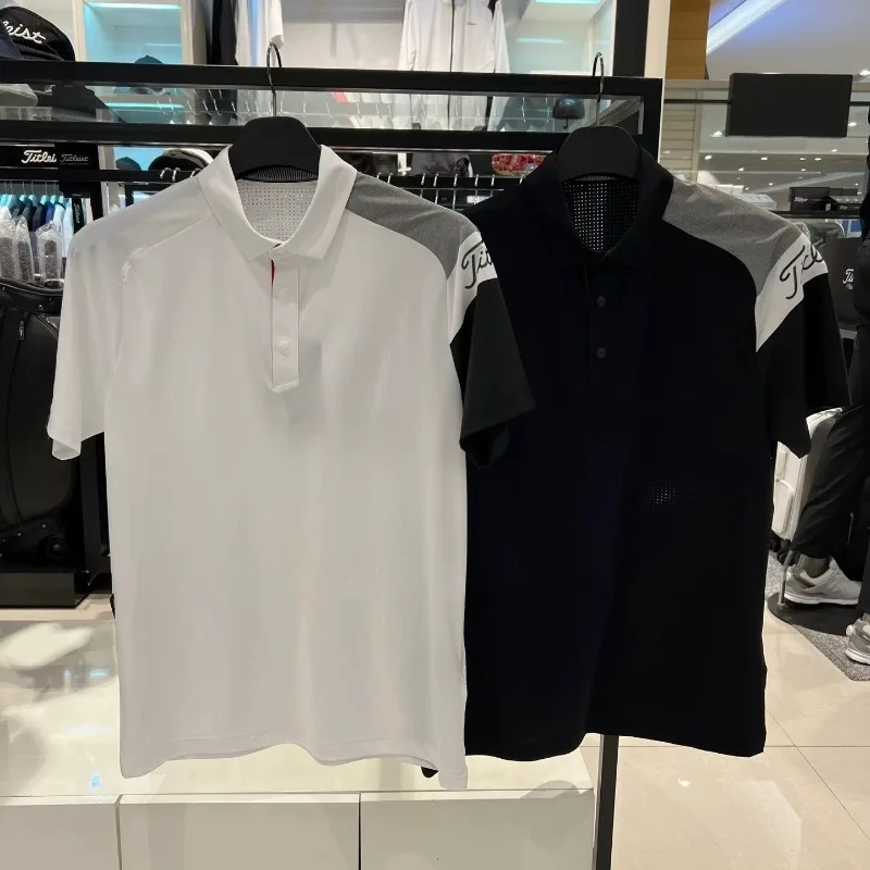 

2026 Summer New Korean Style Golf Quick-Dry Breathable Moisture-Wicking Stretch Versatile Casual Short Sleeve Men's T-Shirt