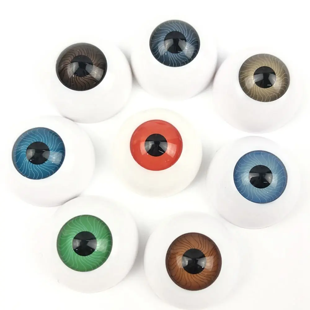 1Pair 22mm 30mm Realistic Half Round Craft Accessories Acrylic DIY Eyeballs Reborn Doll Eyes BJD Mini Easy Use Simulation