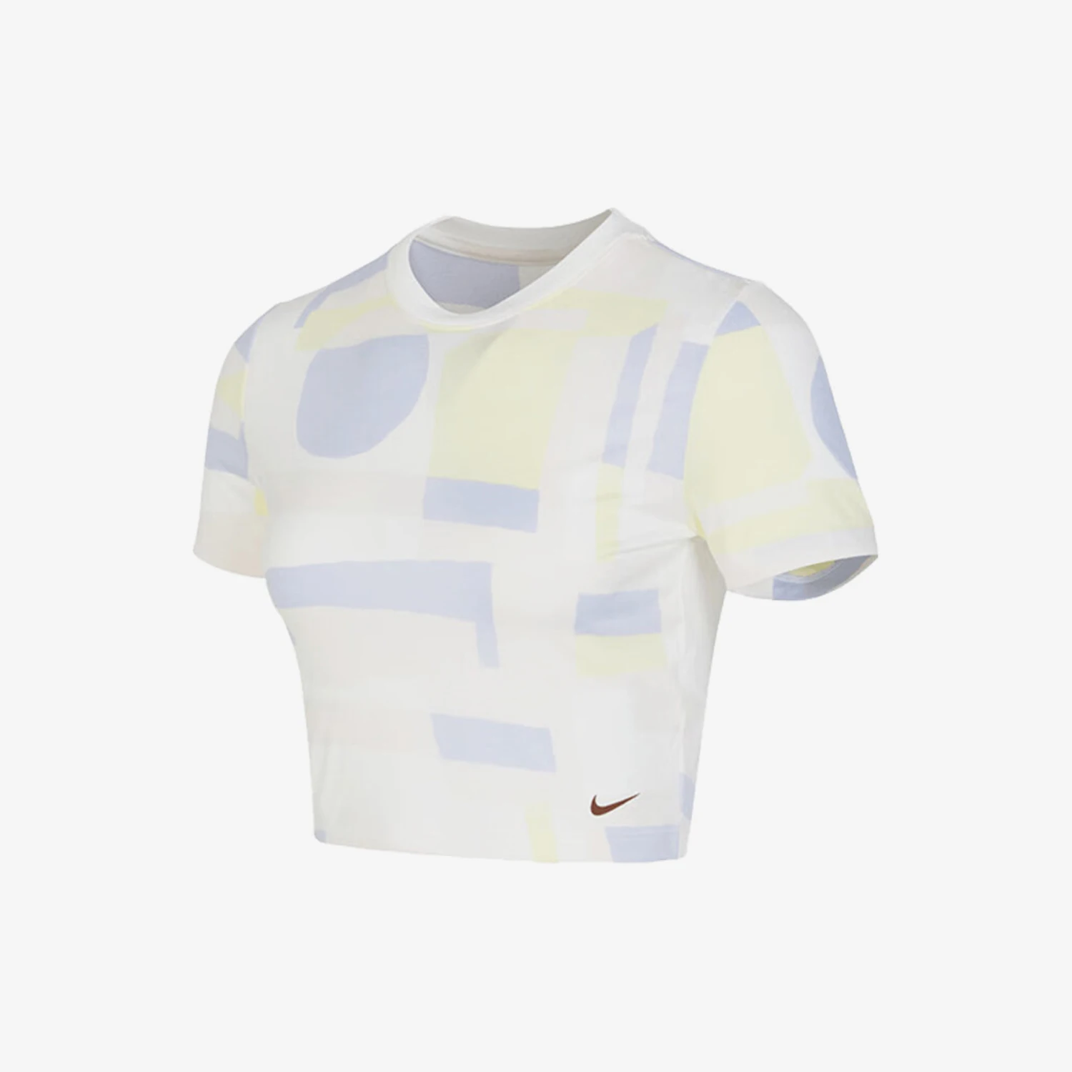 

Официальная летняя женская дышащая повседневная спортивная футболка Nike с высокой талией и короткими рукавами FJ7713-133