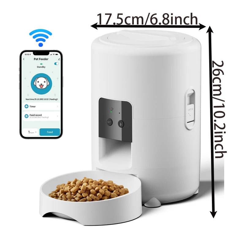 Tuya APP Controls the Cat Feeder, Only Supports 2.4G Network, Can Only Be Powered by USB, Has No Screen Display Smart Pet Feeder