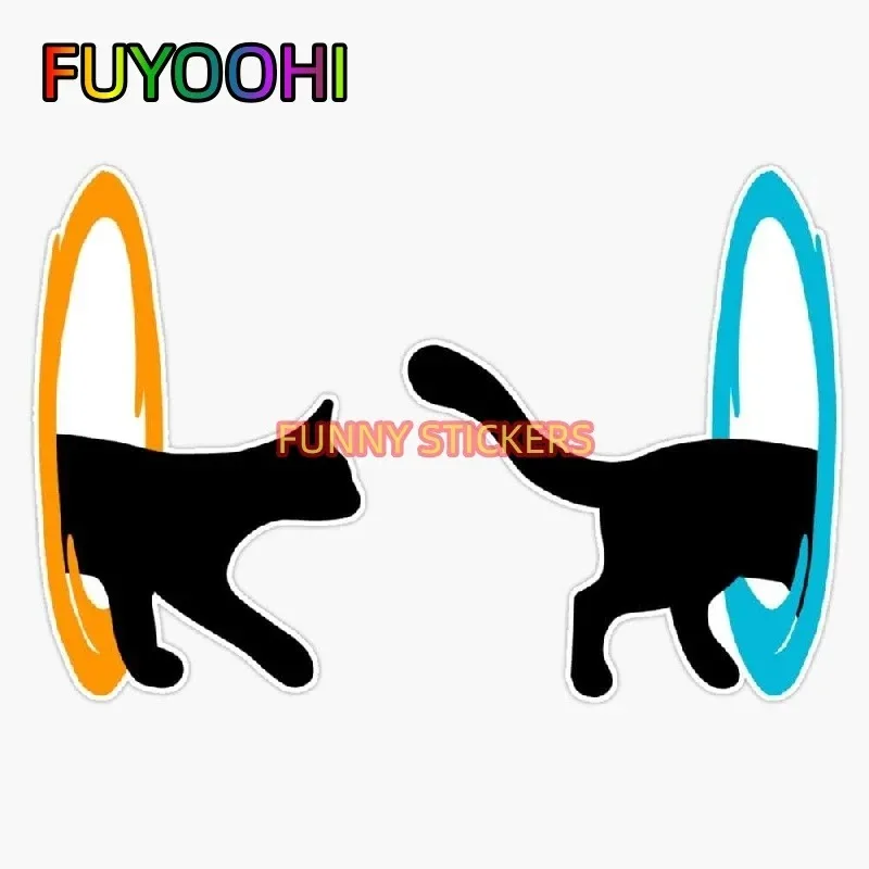FUYOOHI Cat Sticker Outdoor Rated Vinyl Sticker Decal for Windows, Bumpers, Laptops