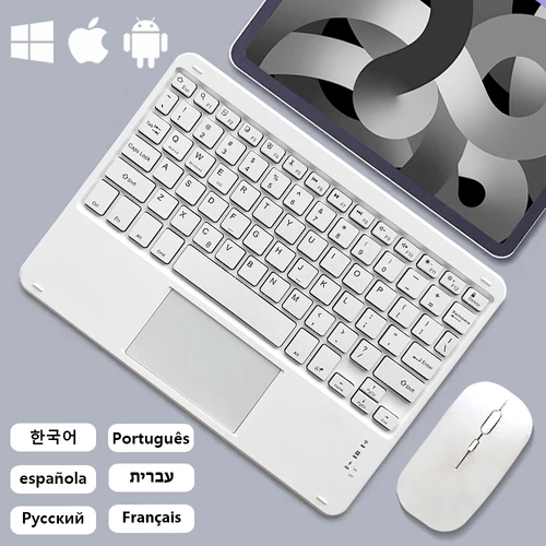 Imagen 1 del producto Teclado inalámbrico de espera Extra larga para Android IOS Windows Samsung Apple Phone Tablet teclado blanco Ipad teclado y ratón