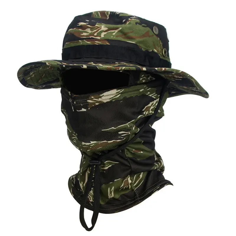 

Camouflage Beni Hat Outdoor Large Brimmed Summer Breathable Sun Shading Round Edged Fisherman Hats Men Women Outdoor Hiking Hats