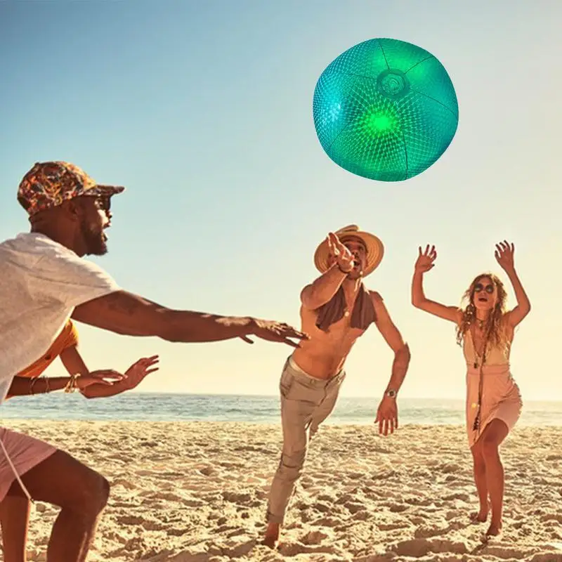 Bola lampu pantai Neon anak-anak, bola pantai dekoratif untuk Kolam renang