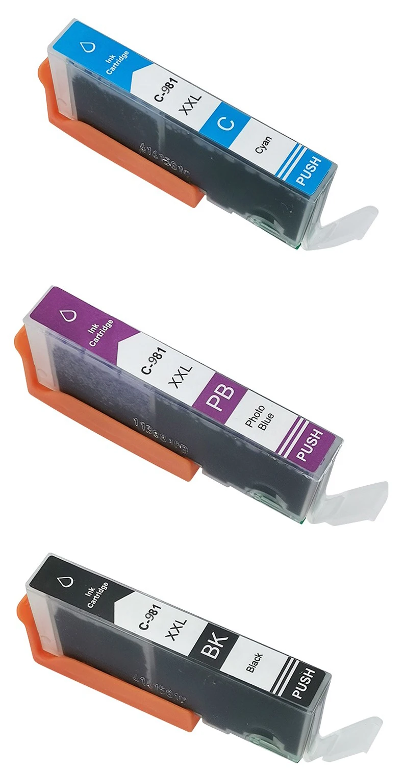 PGI-980 CLI-981 PGI980 Compatible Ink Cartridge for Canon 980 981 PIXMA TS6290/TS8190/TS8195/TS8290/TS9590 Printer